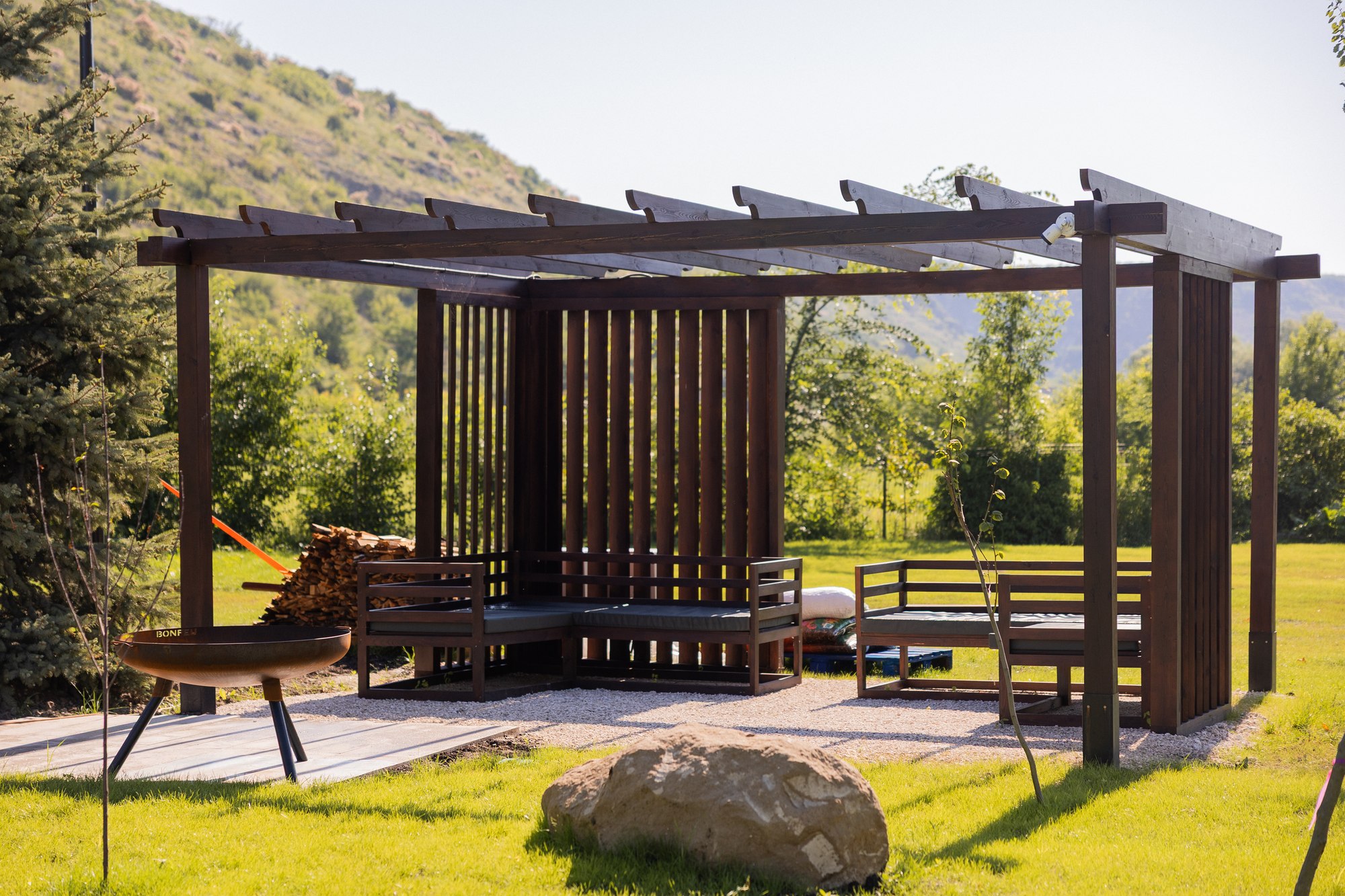 Fire pit area at Villa Serenity