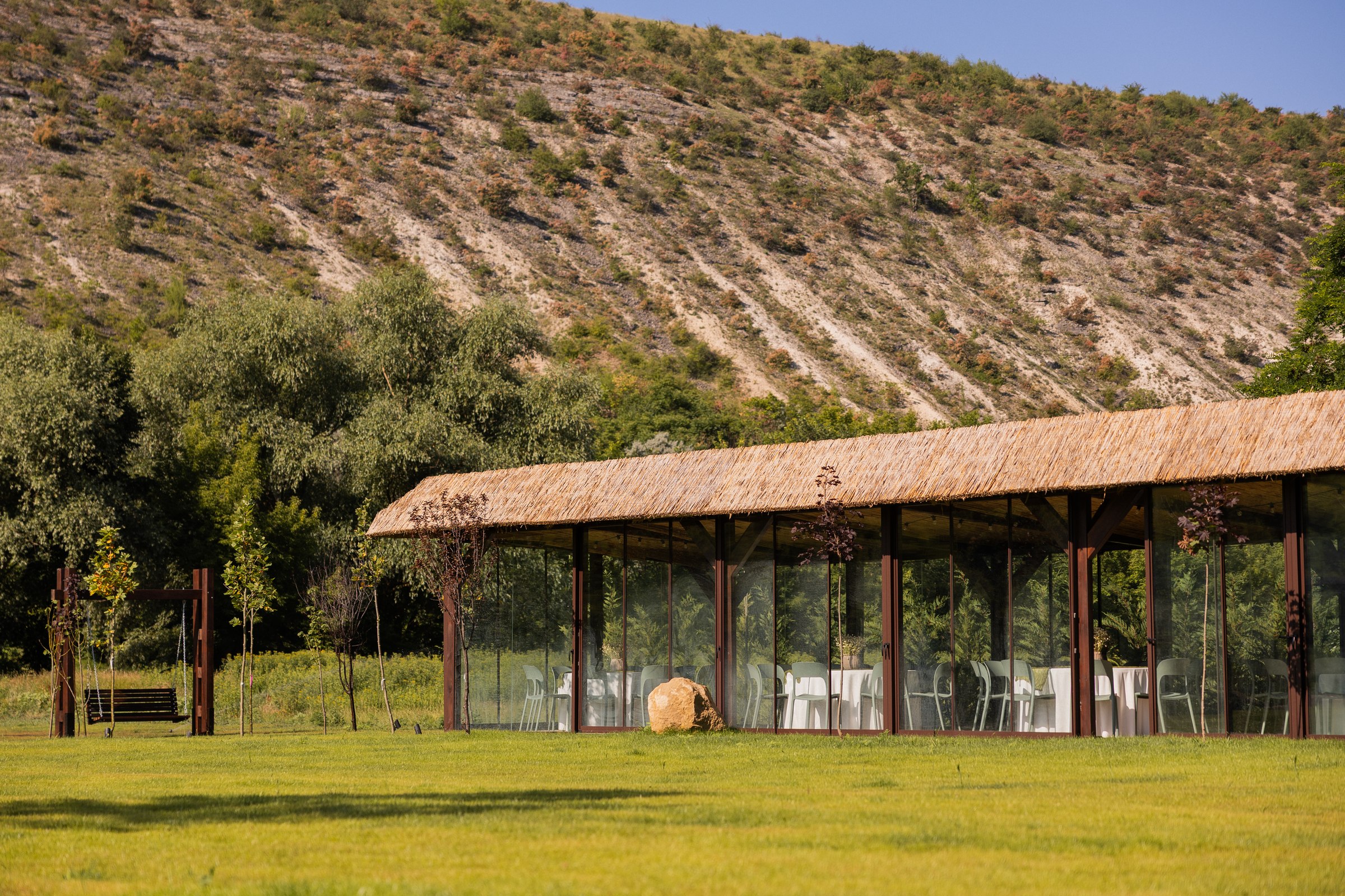 Events at Villa Serenity — covered terrace under Butuceni hills