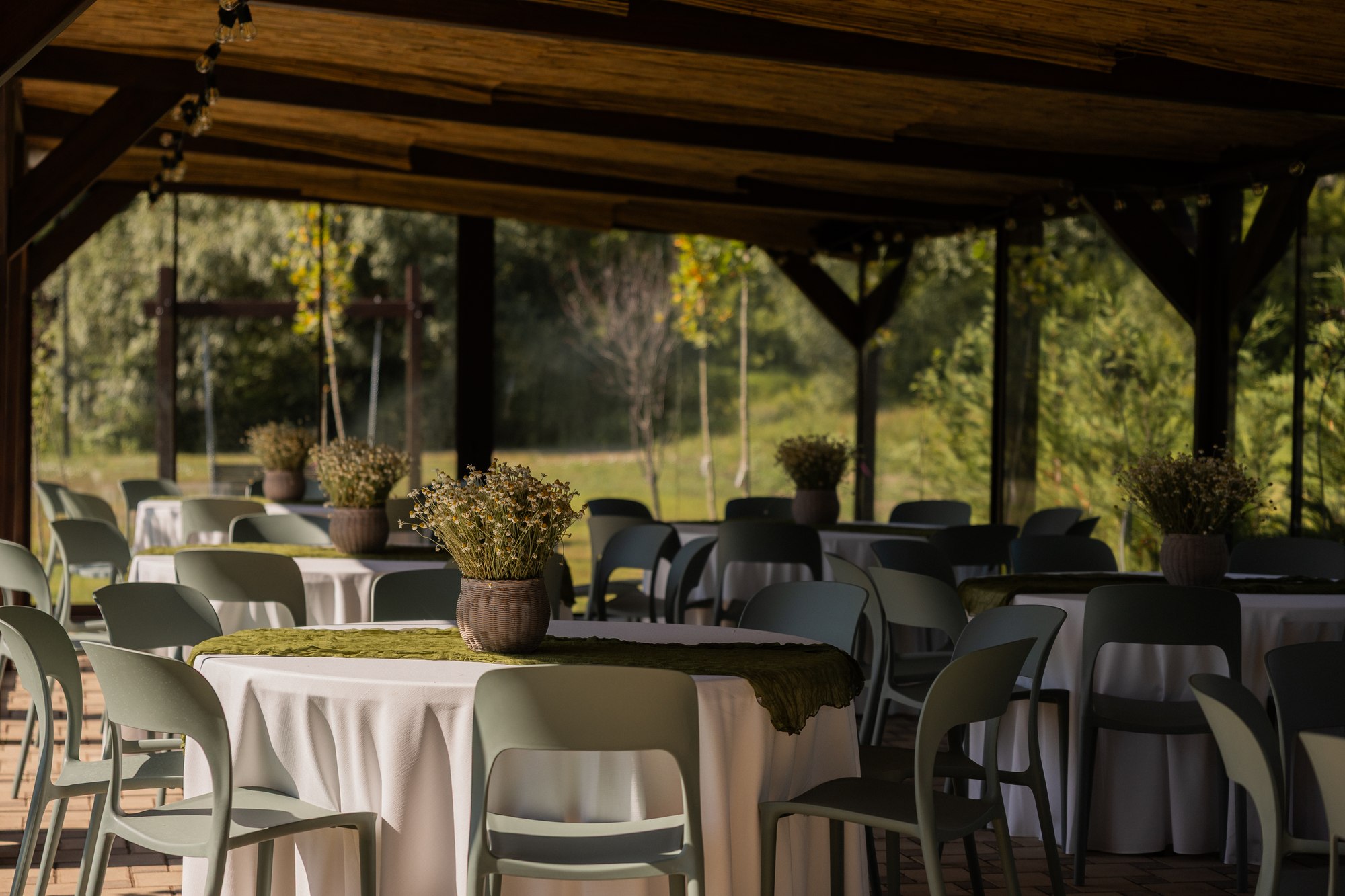 Covered outdoor terrace at Villa Serenity