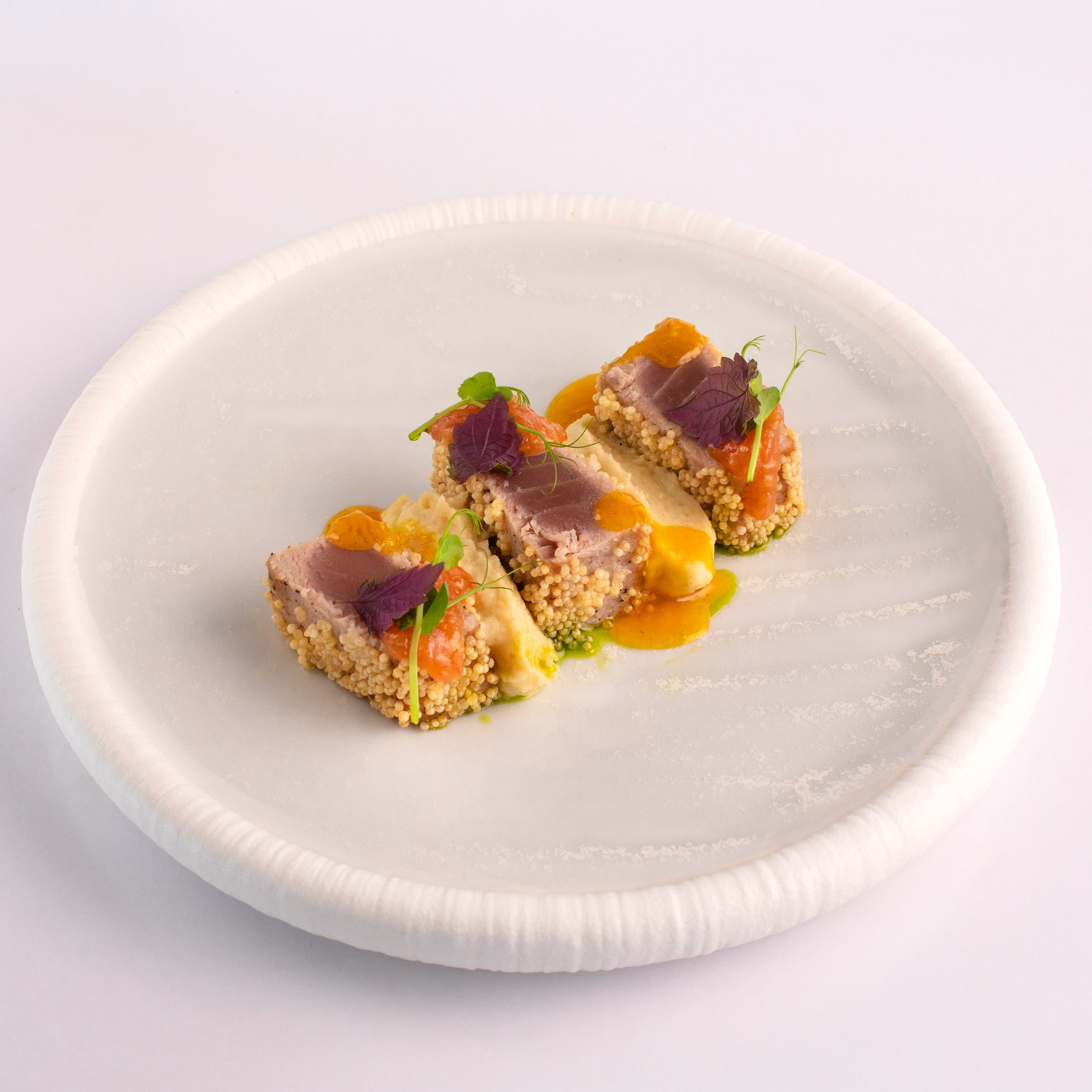SILK — signature tuna steak with celeriac cream