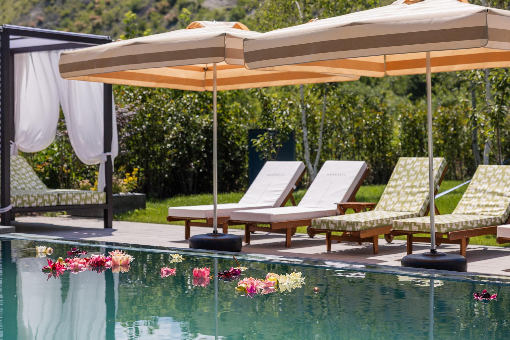 Poolside dining at SILK