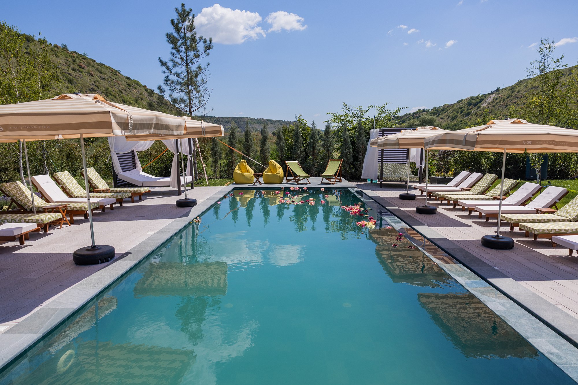 Heated infinity pool at Villa Serenity