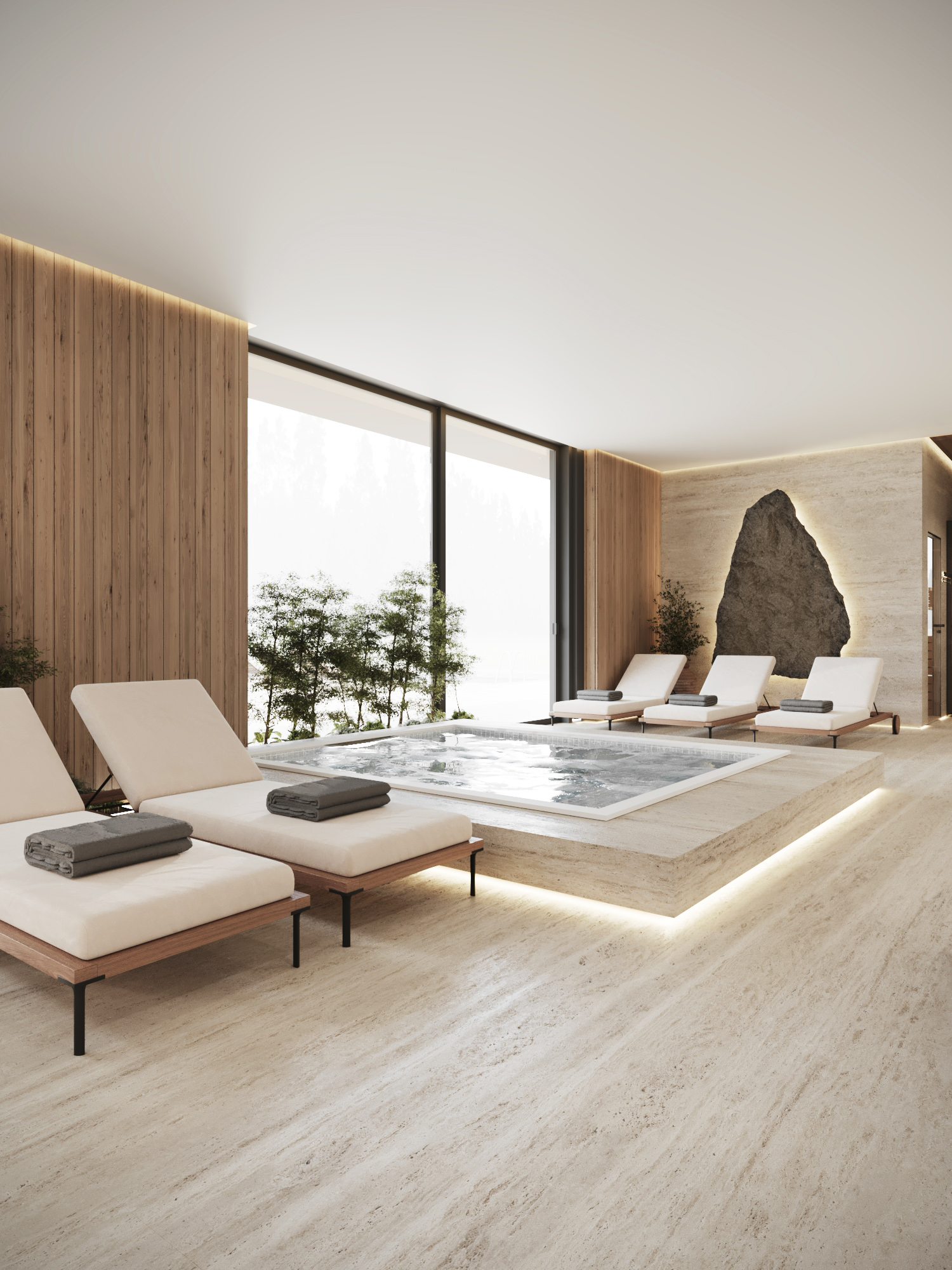 Infinity pool overlooking the valley